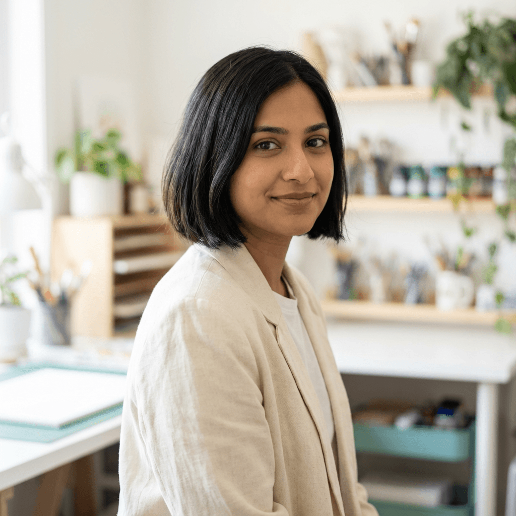 Sophie Tremblay seated in a cozy Toronto café